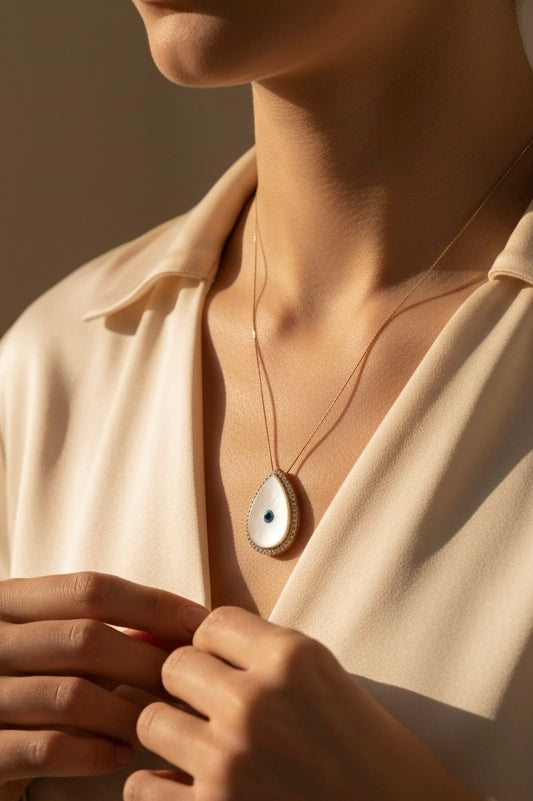 Colar Madrepérola Olho Grego