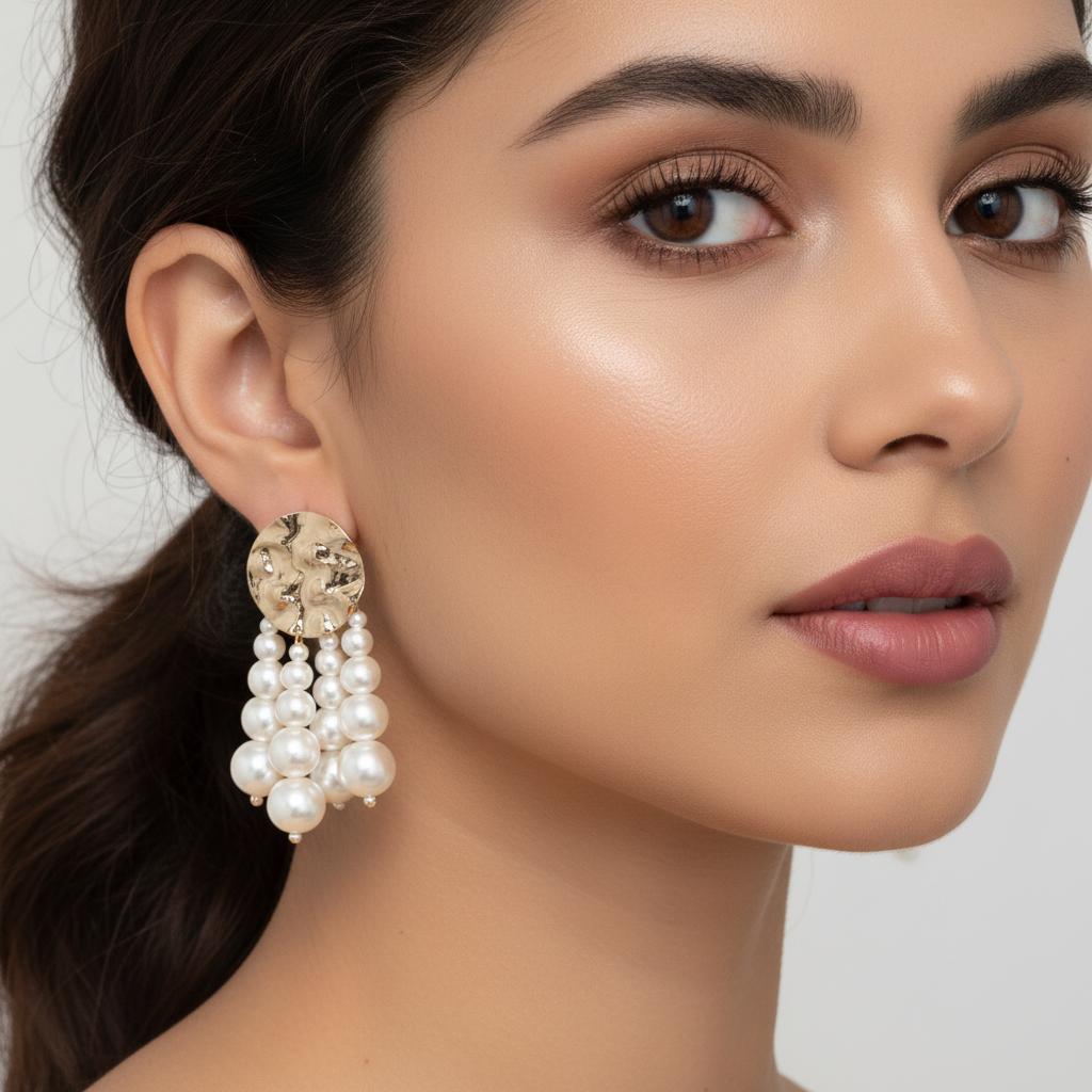 Brinco Martelado Pérola