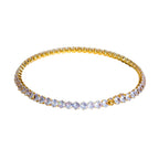 Aro Elegance Dourado com Zircônias