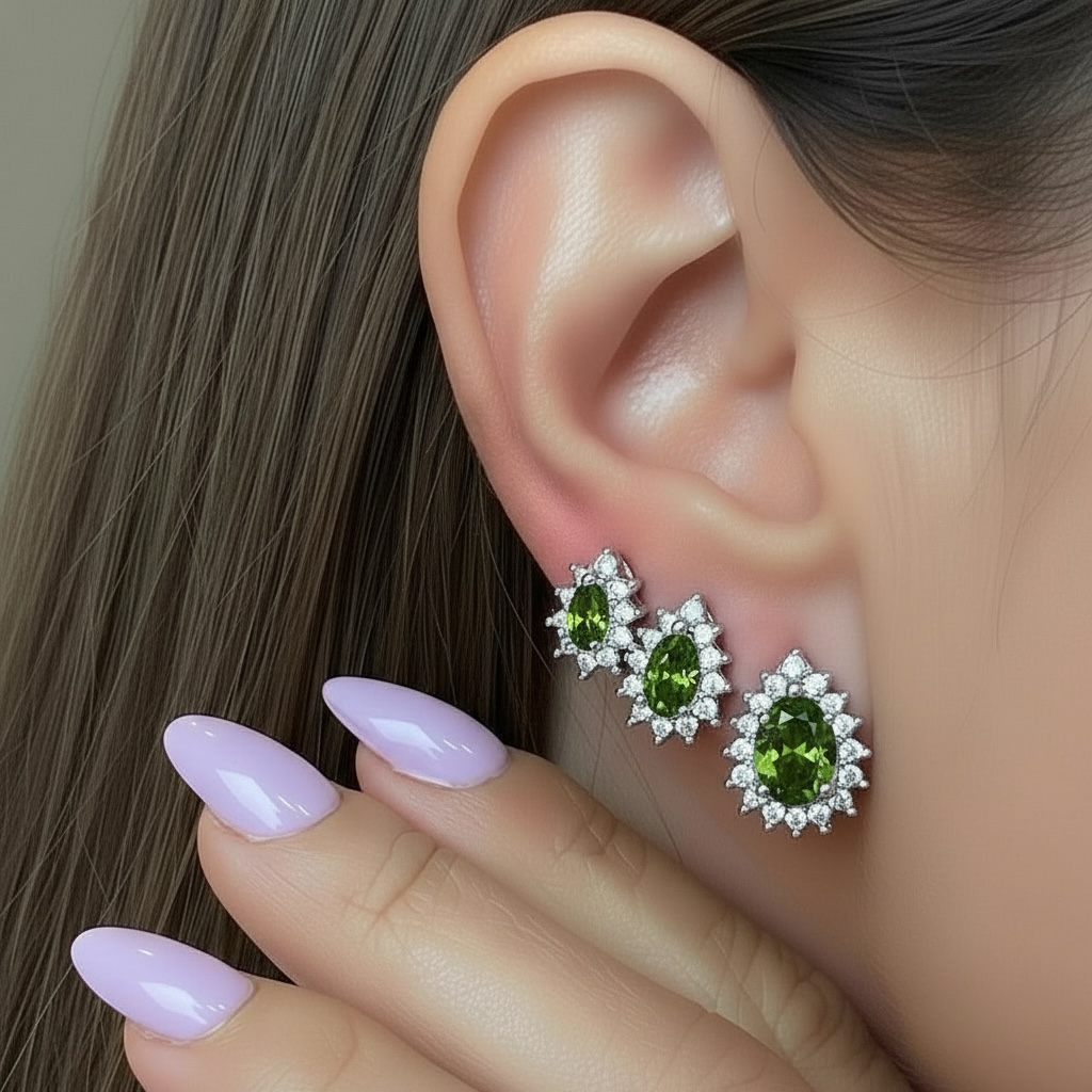 Trio Gota Luxo Peridoto