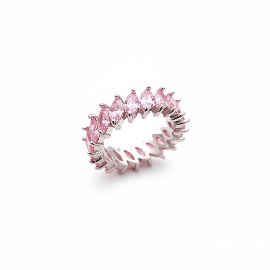 Anel Navete Light Pink