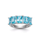 Anel Quad Lux Azul Acqua