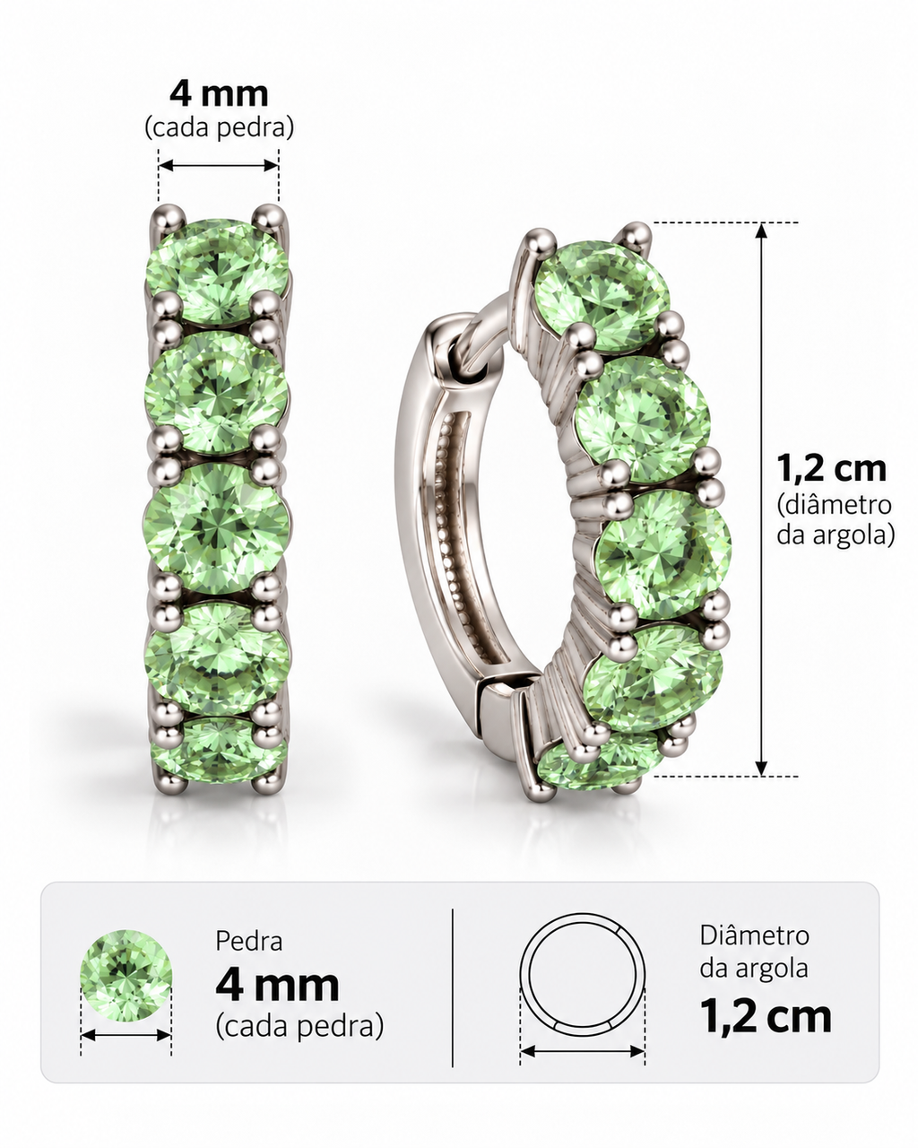 Argola Aurora Apple Green
