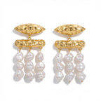 Brinco Navete Pearls