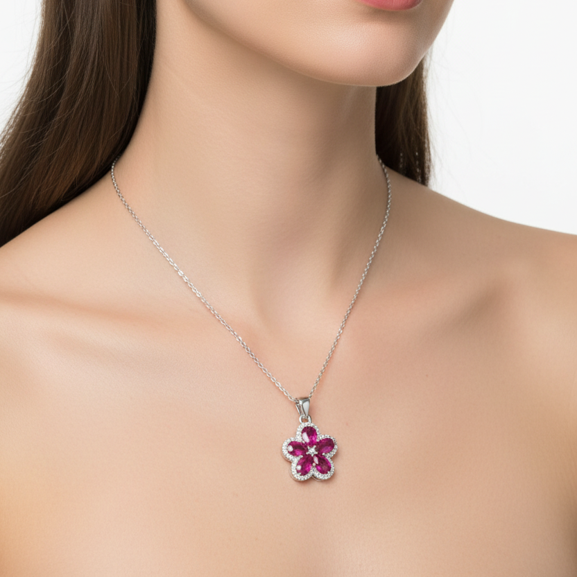 Conjunto Flower (Colar + Brinco)